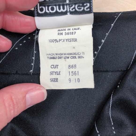 Vintage 1960s Black and Silver Cowl Neck Dress - Picture 7 of 9